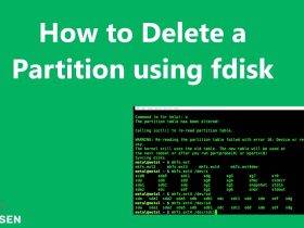 How to delete a partition using fdisk